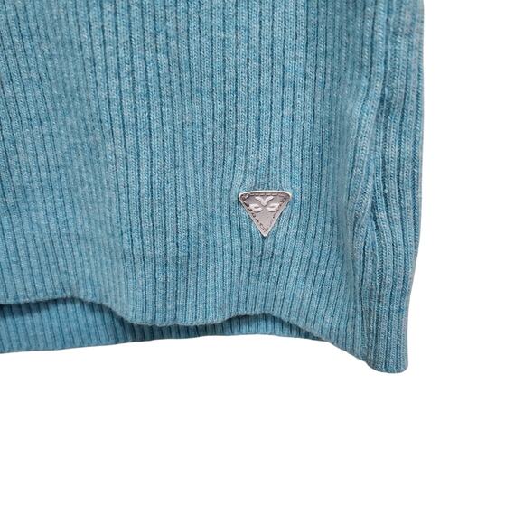 Walter Genuin Cable Knitted Ribbed Sleeveless V-Neck Sweater Blue Size M - Picture 5 of 9